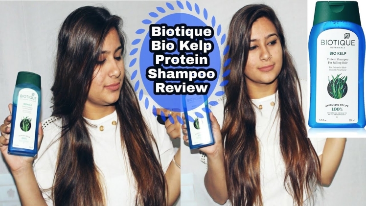Bio kelp protein shampoo for falling hair intensive hair growth treatment  by Biotique : review - Shampoo & conditioner- Tryandreview.com